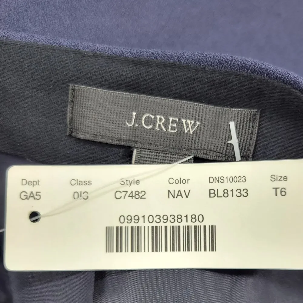 NEW J.Crew Wrap Mini Skirt 6T Navy Lined